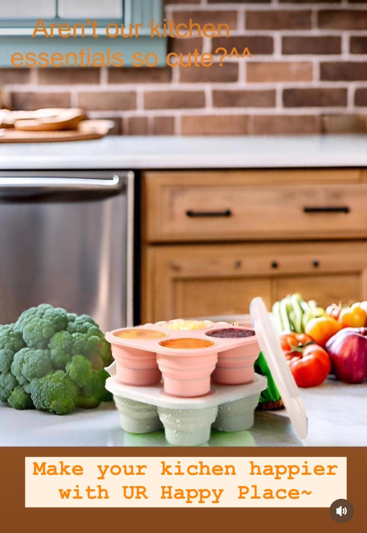 Space-Saving Silicone Freezer Tray with Lid | Easy-Release & Durable