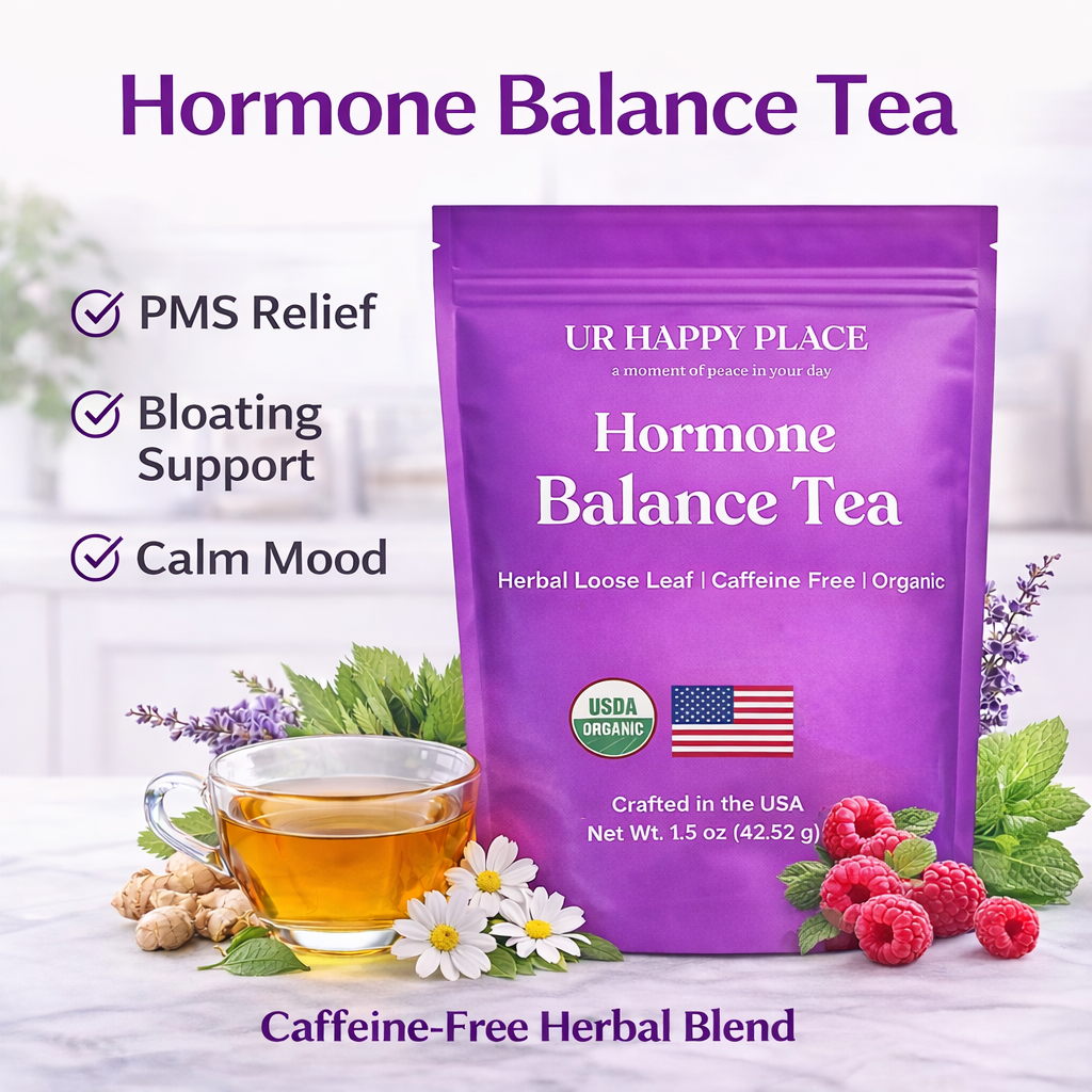Hormone Balance Tea for Women – PMS Relief, Bloating Support, Calm Mood Herbal Tea (Caffeine-Free)