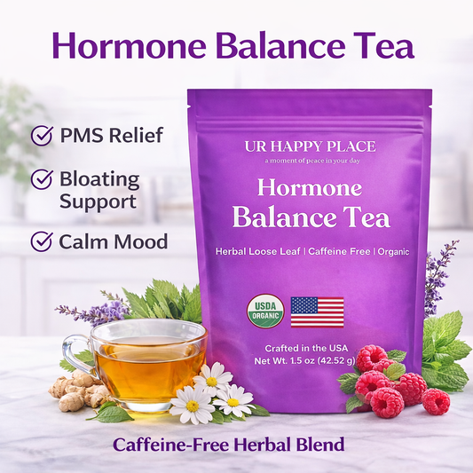 Hormone Balance Tea for Women – PMS Relief, Bloating Support, Calm Mood Herbal Tea (Caffeine-Free)