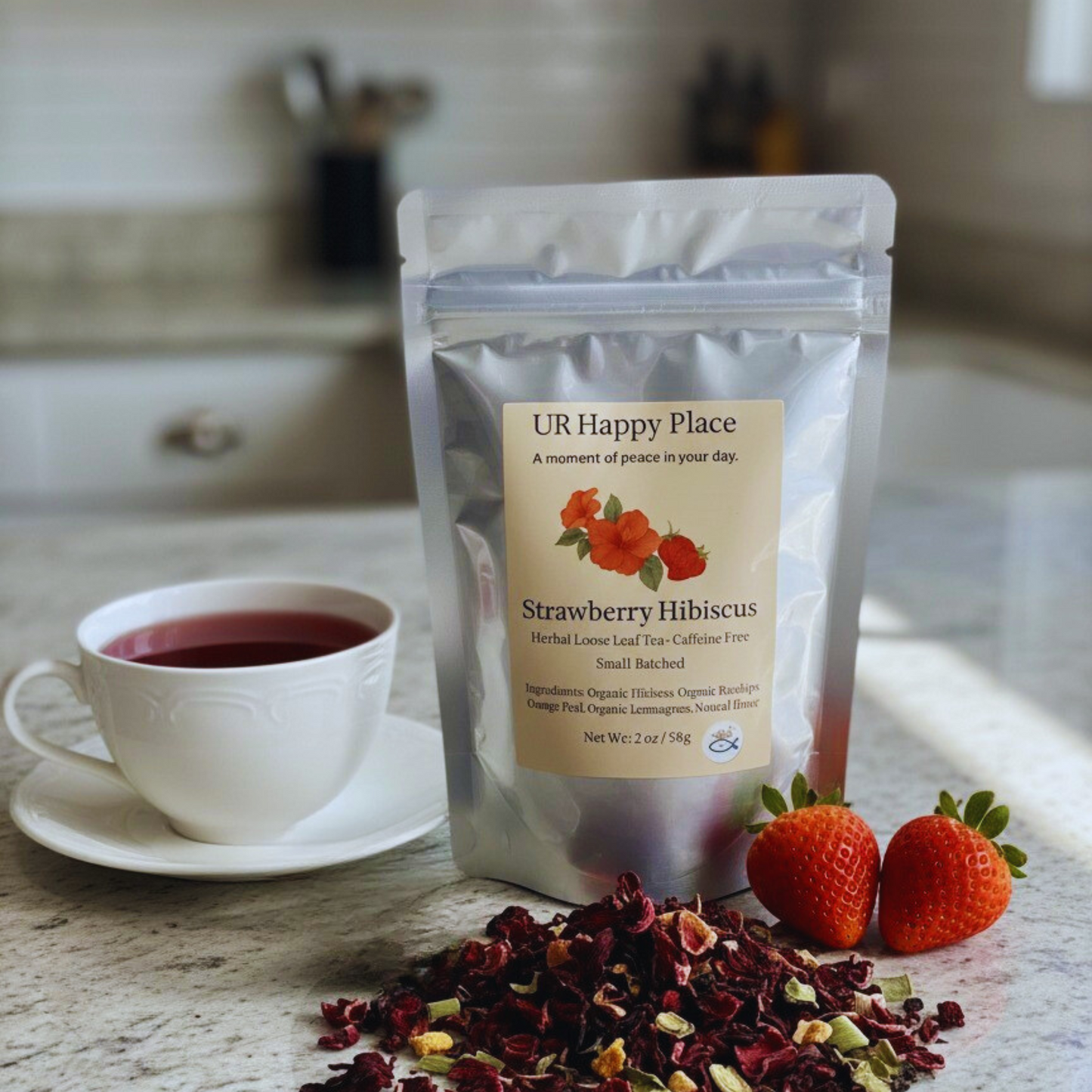Strawberry Hibiscus Herbal Tea