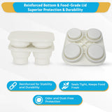UR Happy Place Silicone Freezer Tray with Lid - Collapsible, BPA-Free, Food-Grade, Space-Saving, Easy-Release, Dishwasher-Microwave Safe