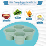 UR Happy Place Silicone Freezer Tray with Lid – 1 Cup Capacity – Easy Release Molds for Juices, Ice, Puree, and More – Microwave & Dishwasher Safe – Perfect for Meal Prep – Kitchen & Dining