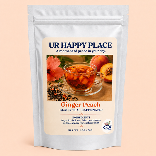 Ginger Peach Black Tea – Organic Loose Leaf Tea with Peach & Ginger