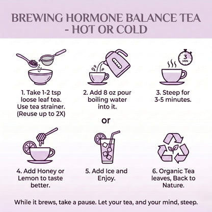 Hormone Balance Tea for Women – PMS Relief, Bloating Support, Calm Mood Herbal Tea (Caffeine-Free)