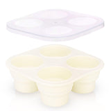 UR Happy Place Silicone Freezer Tray with Lid - Collapsible, BPA-Free, Food-Grade, Space-Saving, Easy-Release, Dishwasher-Microwave Safe