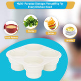 UR Happy Place Silicone Freezer Tray with Lid - Collapsible, BPA-Free, Food-Grade, Space-Saving, Easy-Release, Dishwasher-Microwave Safe