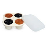 UR Happy Place Silicone Freezer Tray with Lid - Collapsible, BPA-Free, Food-Grade, Space-Saving, Easy-Release, Dishwasher-Microwave Safe