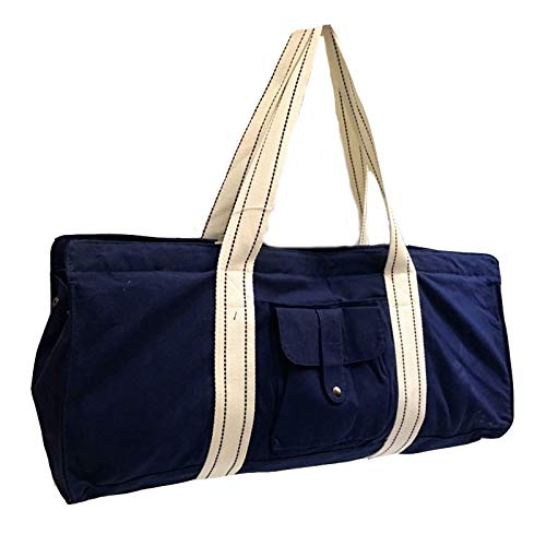 NOVBGTYF Canvas Yoga Bag Waterproof Yoga Mat Bag Large Fitness Bag Big Yoga Backpack Pilates Mat Case Single Shoulder Gym Mat Carrier